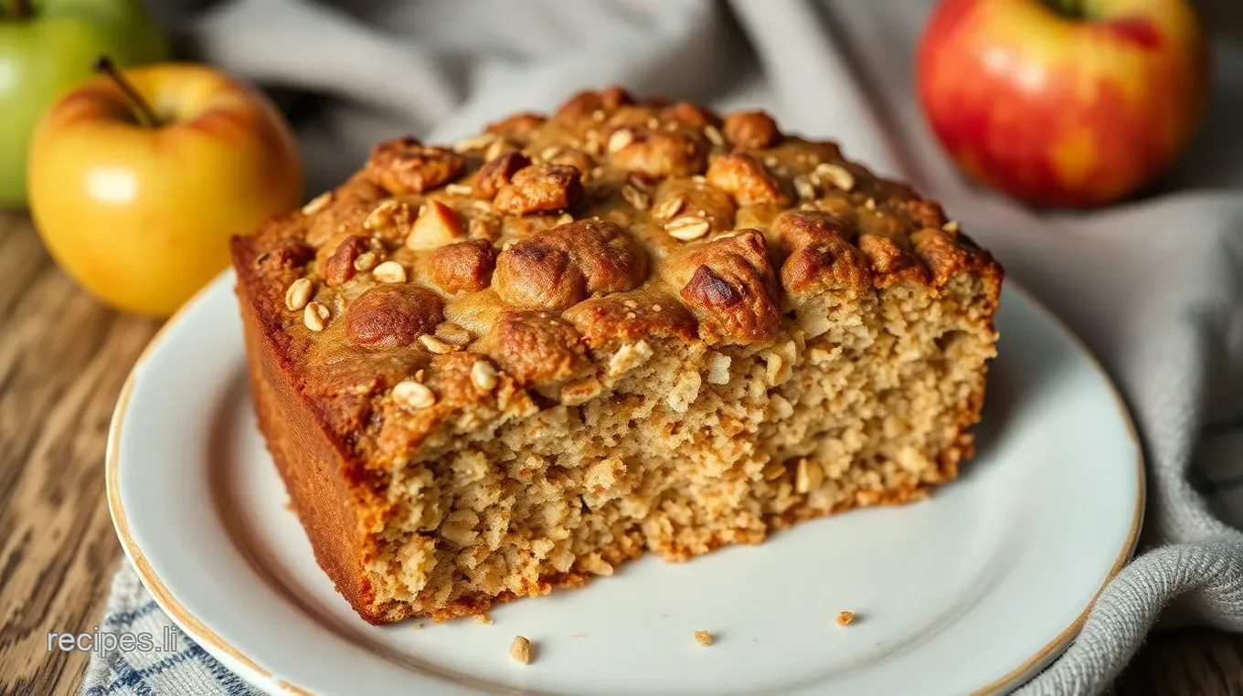 Apple Oatmeal Cake with Half and Half