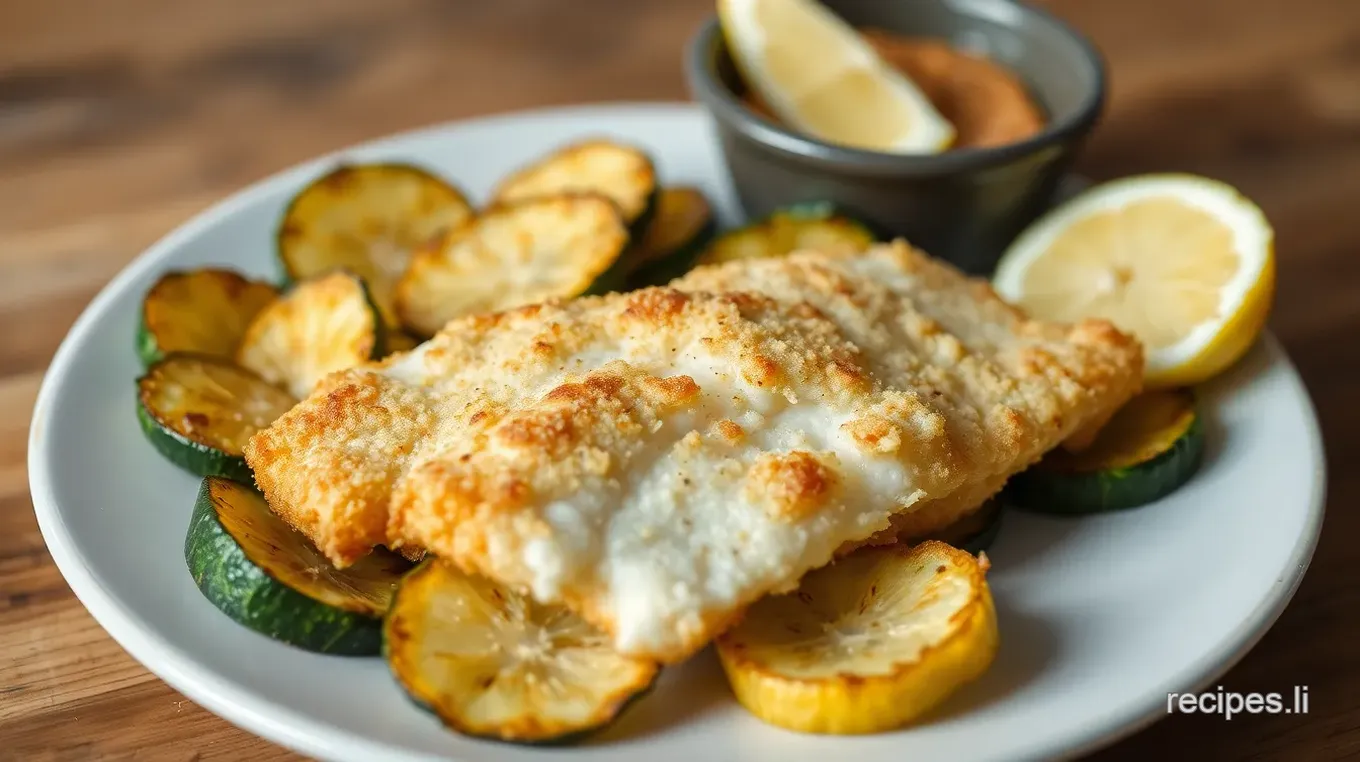 Fry Fish with Crispy Zucchini Chips