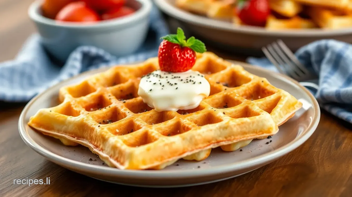 French Waffles with Batter Dip and Oil