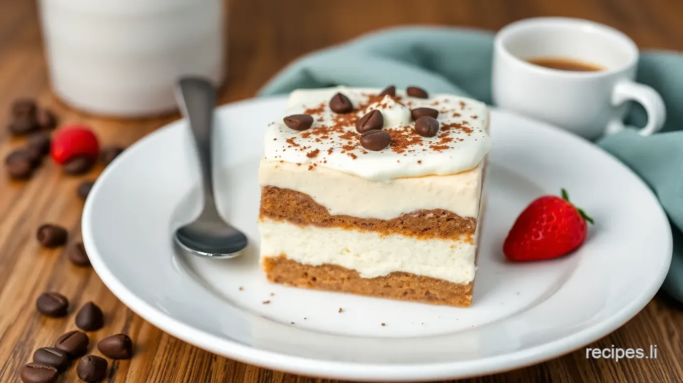 No-Bake Tiramisu Dessert with Coffee Flavor