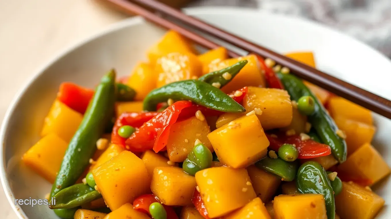 Vegan Kabocha Squash Stir-Fry with Garlic and Ginger