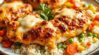 Bake Chicken with Crispy Cheesy Goodness