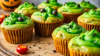 Bake Green Monster Muffins for Halloween Fun