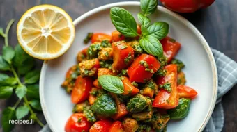 Blend Red Peppers into Zesty Pesto Delight