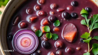 Cook Purple Black Bean Soup - Healthy Vegan Dish