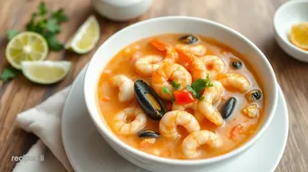 Delicious Hot and Sour Seafood Soup