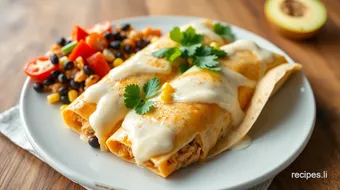 Easy Chicken Enchiladas with Creamy Sauce