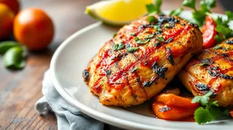 Grill Chicken with Spicy Red Peppers | Yum!