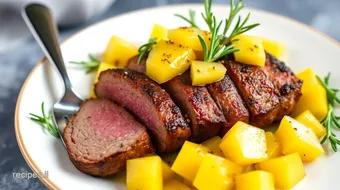 Pan Seared Tenderloin Recipe Paired with Pineapple Mango Salsa: The Ultimate Tropical Fusion! recipe card