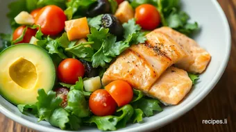 Salad with Salmon and Zesty Dressing