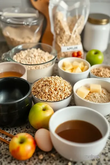 Apple Oatmeal Cake with Half and Half ingredients