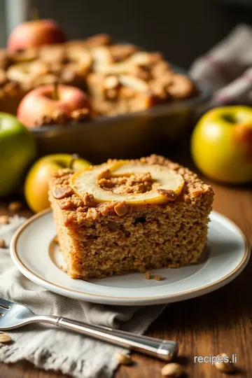 Apple Oatmeal Cake with Half and Half presentation