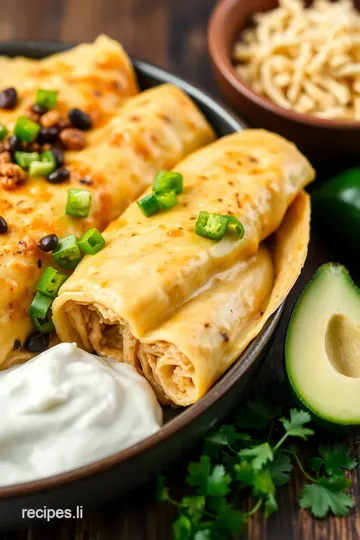 Creamy Wolf Chile Enchiladas presentation