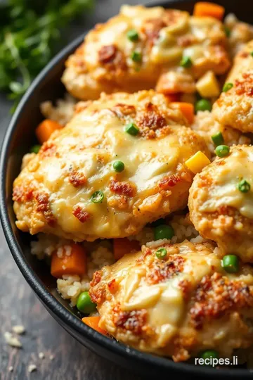 Bake Chicken with Crispy Cheesy Goodness presentation