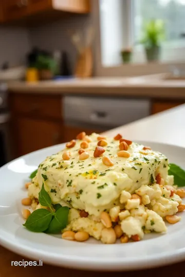 Cottage Cheese Provolone Pesto Bake steps