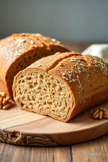 Nutty Whole Wheat Artisan Bread presentation