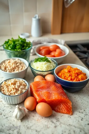 Tuna and Salmon Loaf ingredients