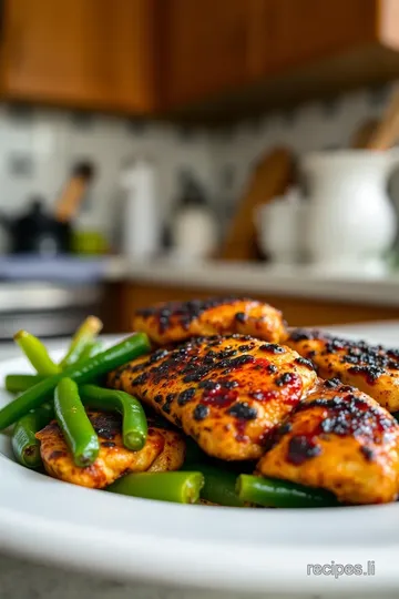 Smoky Blackened Chicken with Spicy Green Peppers steps