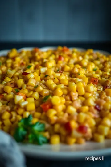 Cajun Corn Casserole Recipe presentation