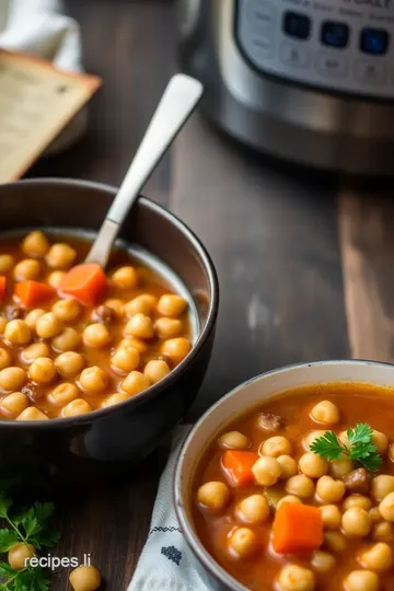 One-Pot Hearty Chickpea Soup presentation