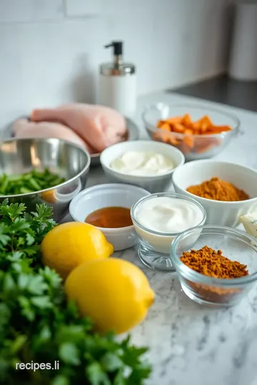 Flavorful Coronation Chicken Salad ingredients