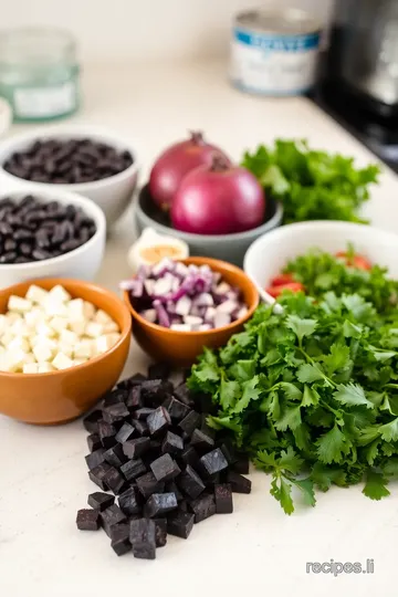 Hearty Purple Black Bean Soup ingredients