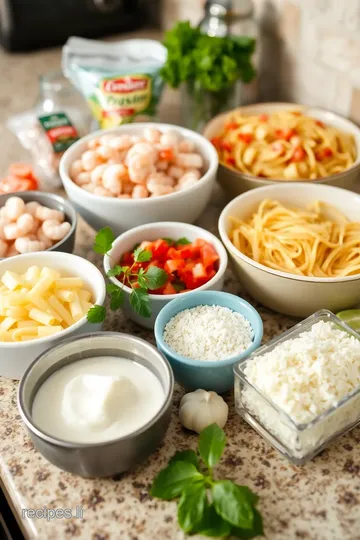 Creamy shrimp and pasta recipes with pico de gallo recipe: Easy Delicious Summer Dish! ingredients