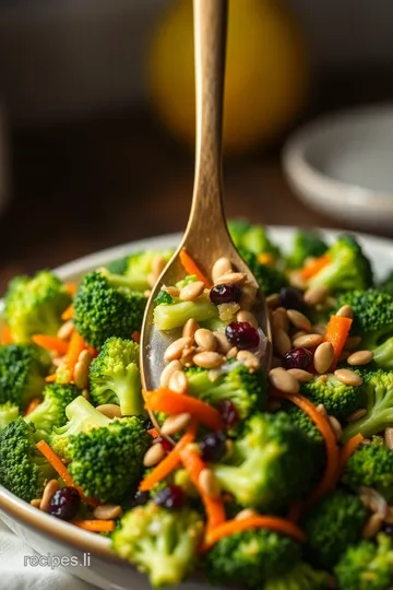 Crunchy Broccoli Spoon Salad presentation