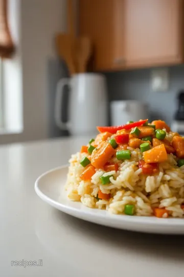 Curry Apple Fried Rice steps