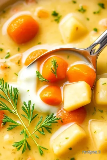 Czech Sour Cream and Dill Soup (Smetanová Polévka s Koprem) presentation