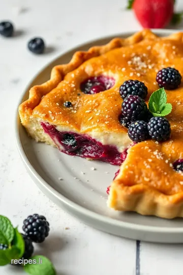 Delightfully Easy Goumi Berry Pie presentation