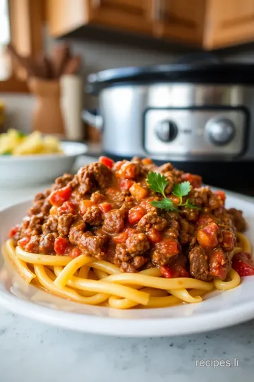 Slow Cooker Beef Pasta with Angel Hair steps