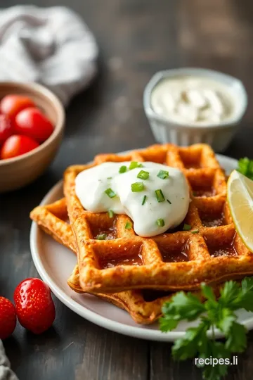 French Waffle Batter Dipped in Oil presentation