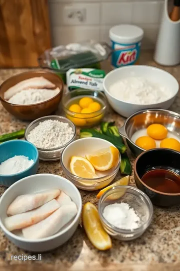 Fry Fish with Crispy Zucchini Chips ingredients