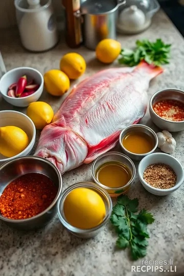 Whole Grilled Red Snapper with Zimbabwean Spices ingredients