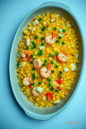 Heavenly Seafood Corn Casserole presentation