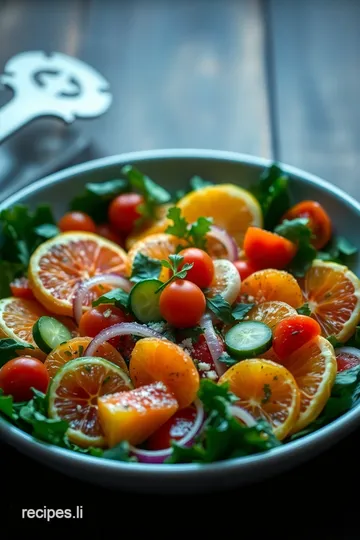 Mediterranean Citrus Salad presentation