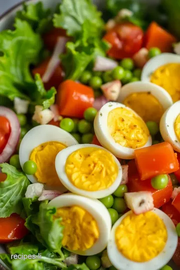 Edamame and Egg Salad with Lemon Vinaigrette presentation