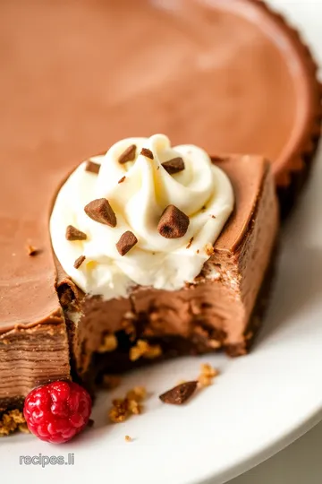 No-Bake Chocolate Cheesecake presentation