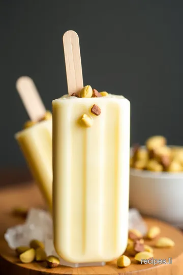 Pistachio Joe Pudding Popsicles presentation