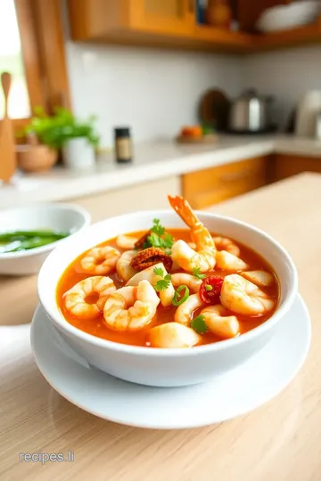 Quick Hot Seafood Soup with Zesty Flavor steps