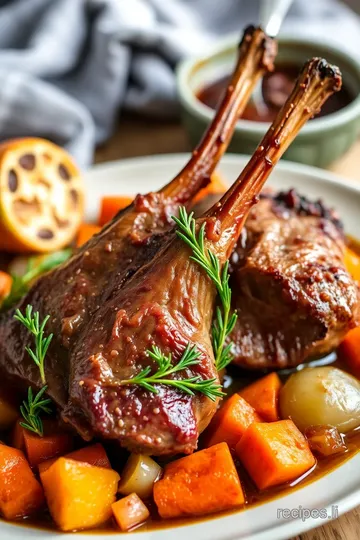 Herb-Crusted Roasted Venison Haunch presentation