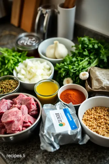 Sautéed Lamb Lentils Delight ingredients