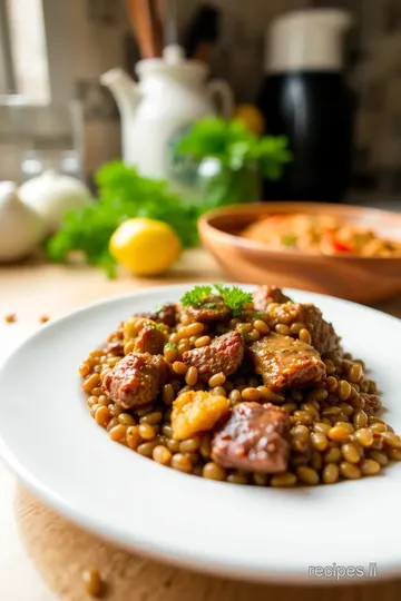 Sautéed Lamb Lentils Delight steps