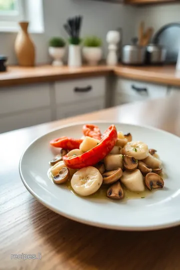 Langostino Mushroom Sour Cream Gravy steps