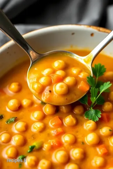 30-Minute Savory Chickpea Soup Recipe presentation