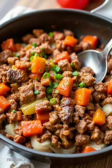 Skillet Venison Mince Delight presentation