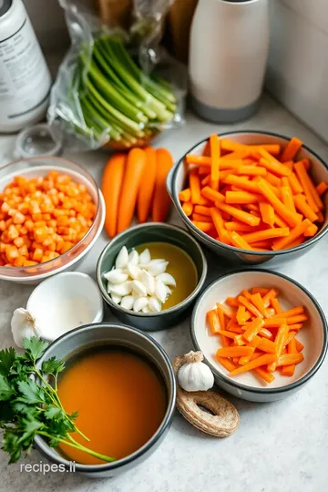 Frozen Carrot and Chicken Stir-Fry ingredients