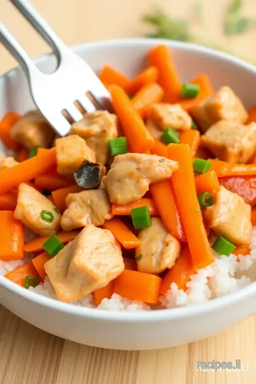 Frozen Carrot and Chicken Stir-Fry presentation