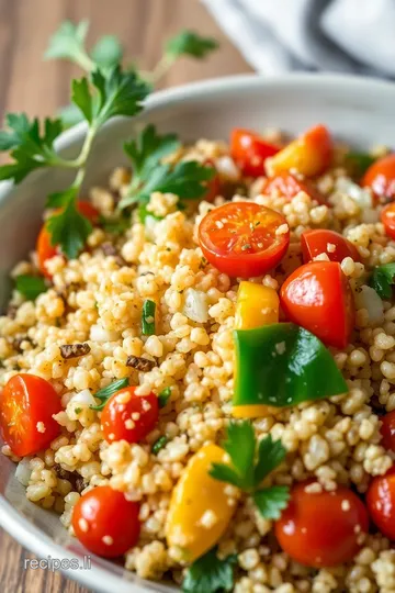 Quinoa Stir-Fry with Fresh Veggies presentation